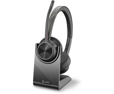 POLY Voyager 4320 UC, Belaidis, Biuras / Skambučių centras, 162 g, Ausinės su mikrofonu, Juoda