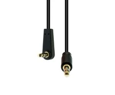 Kabelis ProXtend Mini-Jack 3-Pin Angled Slim Cable M-M Juodas 1.5M