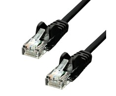 ProXtend Patchcord Cat.5e, U/UTP, PVC, AWG 26, CCA, juoda, 20m (V-5UTP-20B)
