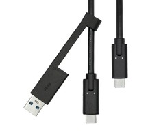 USB kabelis ProXtend USB-A + USB-C - USB-C 1 m juodas (USBCWA-001)