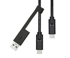 USB kabelis ProXtend USB-A + USB-C - USB-C 1 m juodas (USBCWA-001)