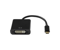 ProXtend AV USB-C (M) į DVI-I 24+5 (F) adapteris, juodas 10 cm