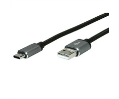 USB kabelis Roline USB-A - USB-C 3 m juodas (11.02.9029)