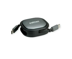 Kabelis USB Roline USB2.0 Retractable Cable, (11.02.8420)