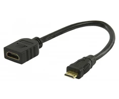 Mercodan 565067, 0,2 m, HDMI C tipo (mini), HDMI A tipo (standartinis), juodas