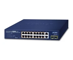 Šakotuvas Switch Planet PLANET 16-Port GE 802.3at + 2-Port GE + 2-Port 1000X SFP