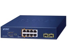 Šakotuvas Switch Planet PLANET 2-Port 10/100/1000T 802.3bt Nie zarządzany Gigabit Ethernet (10/100/1000) Obsługa PoE Mėlyna