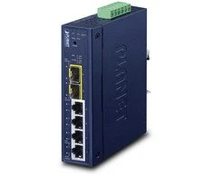 PLANET Industrial L2/L4 4 prievadų valdomas L2/L4 Gigabit Ethernet (10/100/1000) Mėlyna