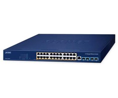 Šakotuvas Planet PLANET Layer 3 24-Port 10/100/1000T Zarządzany L3 Gigabit Ethernet (10/100/1000) Obsługa PoE Mėlyna