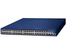 Šakotuvas Planet PLANET SGS-6310-48P6XR tinklo jungtys Valdomas L3 Gigabit Ethernet (10/100/1000) PoE palaikymas 1U Mėlyna