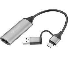 SANDBERG HDMI įrašymo jungtis su USB-C/A