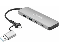 Sandberg USB-C/A iki 2xUSB-A + 2xUSB-C šakotuvas
