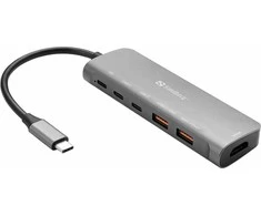 Sandberg USB-C dokas HDMI + 2xUSB-A + 2xUSB-C + PD100W