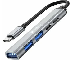 Sandberg USB-C iki 3xUSB-A+2xUSB-C SAVER