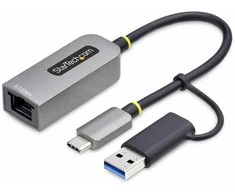 „StarTech“ USB TYPE-C ETHERNET ADAPTERIS / ETHERNET ADAPTERIS SU USB-A KONVERTU
