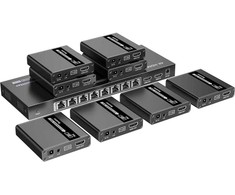 AV signalo perdavimo sistema Techly ilgintuvas HDMI 1x8 4K30Hz iki 40m per Cat6 IR PoC tinklo kabelį