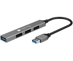 HUB USB Techly USB-A 3.2 Hub with 4 Slim