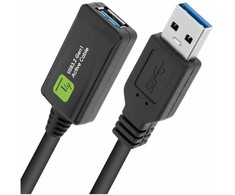 Kabelis USB Techly USB-A - USB-A 5 m Juodas (ICUR3050G)