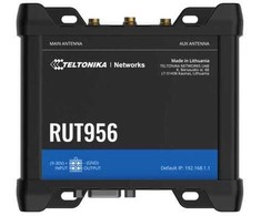 Teltonika RUT956, Korinio tinklo maršrutizatorius, Juoda, Aliuminis, Plastikas, DIN bėgelis, Pramoninis, Greitas Ethernet