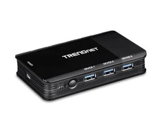 Šakotuvas Komutatorius Trendnet TK-U404 USB Juoda
