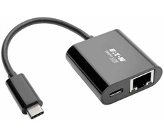Eaton Corporation „Tripp Lite U436-06N-GB-C“ USB-C į gigabito tinklo adapteris su USB-C PD įkrovimu - „Thunderbolt 3“, Juoda, Juoda, Vietnamas, CE, FCC, REACH, 0–45 °C, -10–70 °C, 50 g