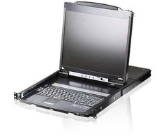 Konsolė KVM Aten Konsolė KVM ATEN CL5800N, wyświetlacz LCD 48 cm, VGA, PS/2-USB, port peryferyjny, układ CH