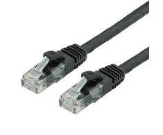 Value RJ-45-2m - UTP - CAT 6A - Pressed, sklandžiai - juoda, (21.99.1462)