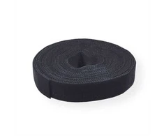 Value VALUE rzep na rolce, 10 mm, juoda, 25 m