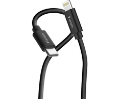 Verbatim Sync & Charge USB-C į Lightning essentials 27W Kabelis juodos spalvos / baltas 2 pcs. 32392