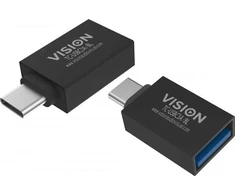 Adapteris USB Vision USB-A - USB-C Juodas (TC-USBC3A/BL)