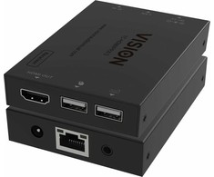 Vision HDMI-uber-IP-Sender - 30 JAHRE GARANTIE - nur Sender - Empfanger muss separat erworben werden - Sendet HDMI 1:1 oder 1:n - Ubertragt USB 1.1 - Plug-and-Play - IR-Durchleitung - Maximale Auflosung HD 1920 x 1200 bei 60 Hz - HDCP-kompatibel - Un