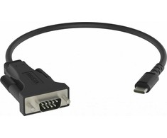 Kabelis USB Vision Professional serijinis USB-C (M) į DB-9 (M) Juodas (TC-USBCSER/BL)