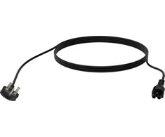 Kabelis zasilający Vision VISION Professionelles, installationstaugliches Netzkabel, Kleeblatt auf UK-Stecker - 30 JAHRE GARANTIE - 250 V - 10 A - IEC 60320 C5 (Kleeblatt'') auf UK-BS1363-Stecker - Aussendurchmesser 7,1 mm - 3 m - juodas