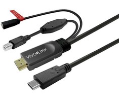 Kabelis USB VivoLink USB-C - USB-B 7.5 m Juodas (PROUSBCHDMIUSBB7.5-CHARGE)