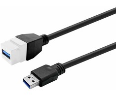 Kabelis USB VivoLink Keystone PROKEYUSB3AFM5W USB 3.0 A-F/A-M Baltas
