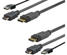 Kabelis USB VivoLink DisplayPort 2 m Juodas (PROHDMIUSBDP2)