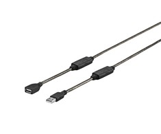 USB kabelis VivoLink USB-A - USB-A 15 m Juodas (PROUSBAAF15)