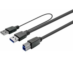 Kabelis USB VivoLink USB-A - USB-B 3 m Juodas (USB 3.0 ACTIVE CABLE A MALE -)