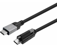 Kabelis USB VivoLink USB-C - USB-C 7.5 m Juodas (USB-C Screw to USB-C Cable)