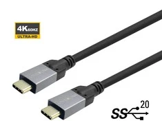 Kabelis USB VivoLink USB-C - USB-C 0.5 m Juodas (PROUSBCMM0.5)