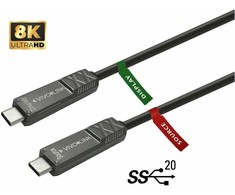 Kabelis USB VivoLink USB-C - USB-C 10 m Juodas (PROUSBCMM10OP)
