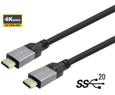 Kabelis USB VivoLink PROUSBCMM8 USB-C to USB-C 10 Gbps 60W 8m Juodas