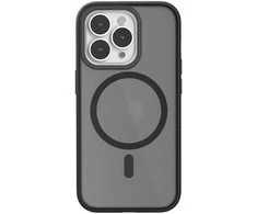 Woodcessories skaidrus, matinis „MagSafe“ juodas dėklas iPhone 14 Pro telefonui