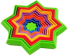 3D magiška žvaigždė fidget antistresinis žaislas - Žalia