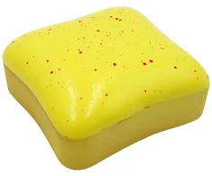 Antistresinis minkomas žaislas Pyragaitis (Squishy), 10x10x3,5 cm - Balta
