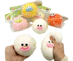 Antistresinis minkomas žaislas Šypsenėlė (Pinch Pinch Toy), 11 cm - Geltona