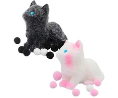 Antistresinis žaislas Katinėlis, 8 cm - Balta