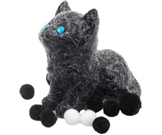 Antistresinis žaislas Katinėlis, 8 cm - Balta