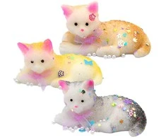 Antistresinis žaislas Katinėlis, 9 cm - Geltona