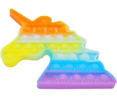 Antistresinis žaislas POP-IT fosforinis vienaragis